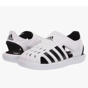 NWOT Adidas Toddler White and Black Water Shoes